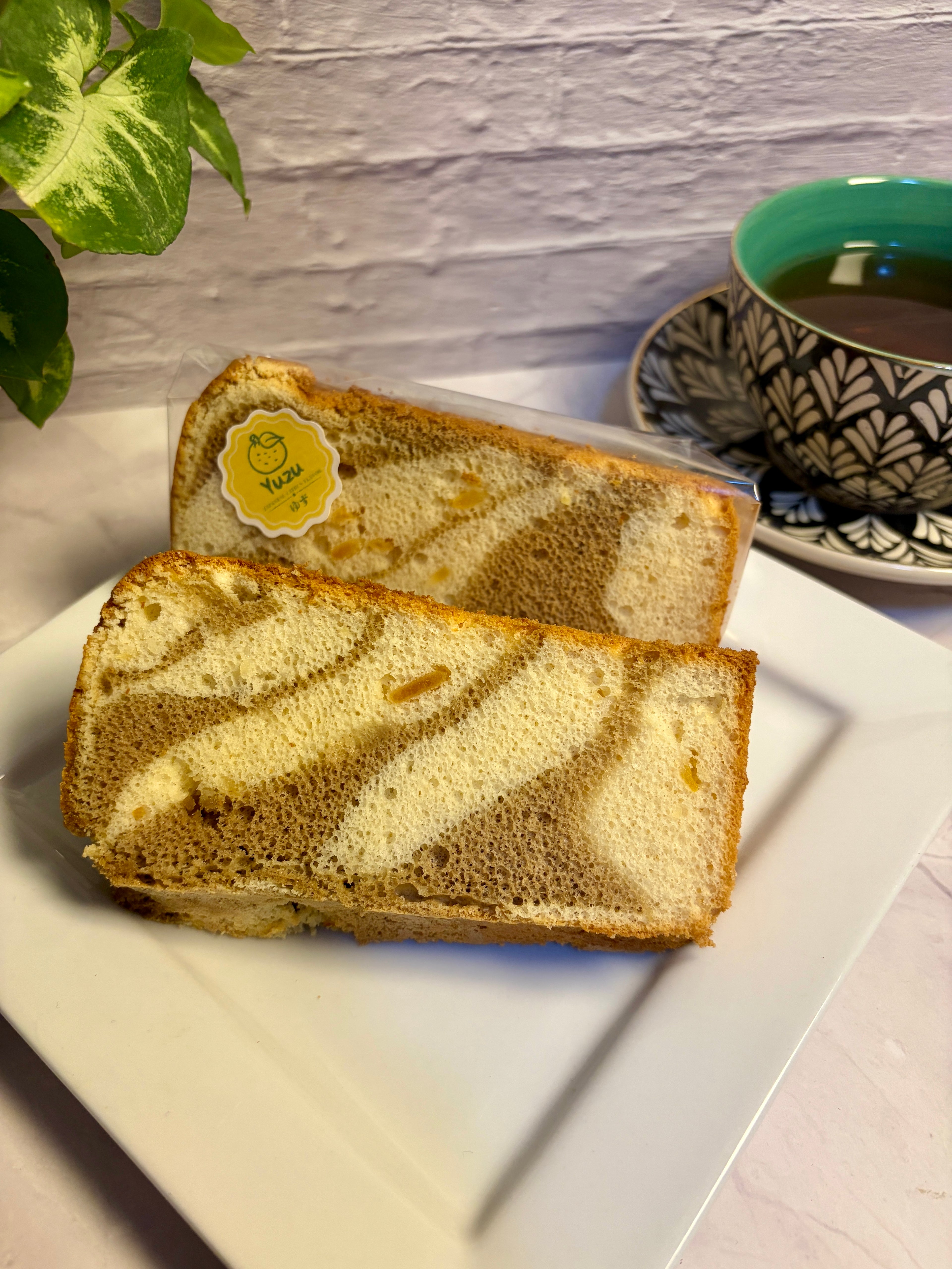 Yuzu & Hojicha Rice Flour Chiffon Cake